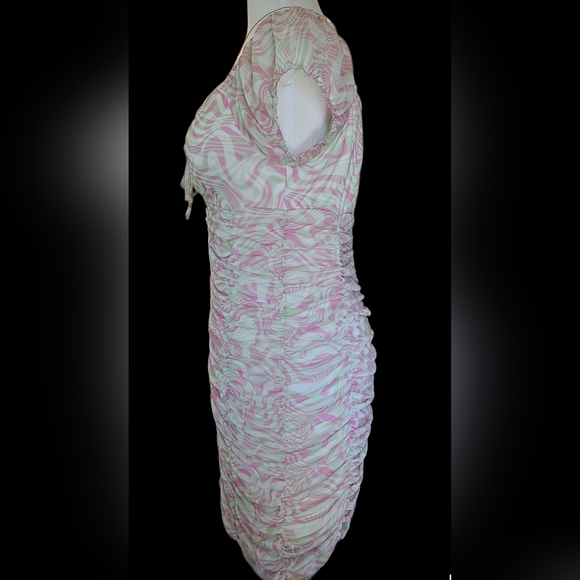 Madden NYC size L pink/green dress - Picture 5 of 12